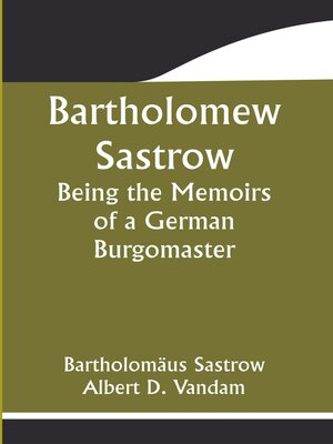 cover image of Bartholomew Sastrow
